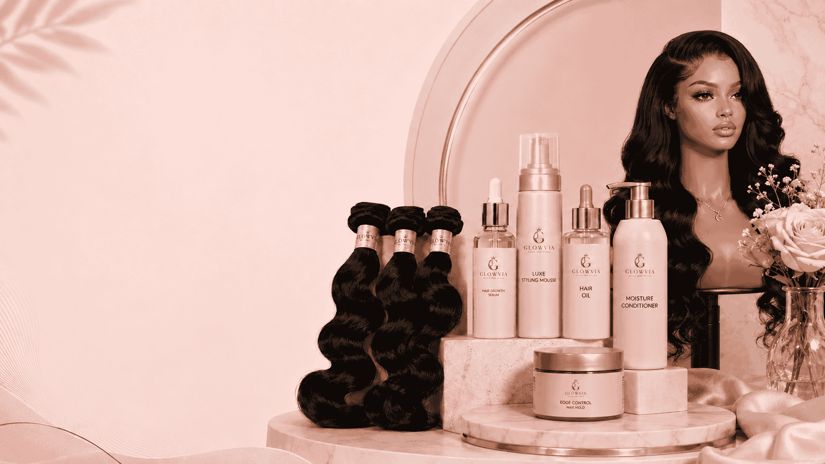 Glowvia hair wigs and hair care products