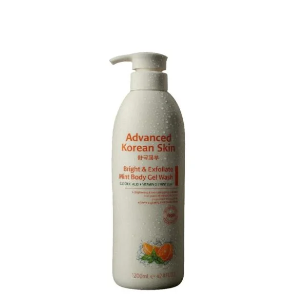 Advanced Korean Skin Bright And Exfoliate Mint Body Gel Wash